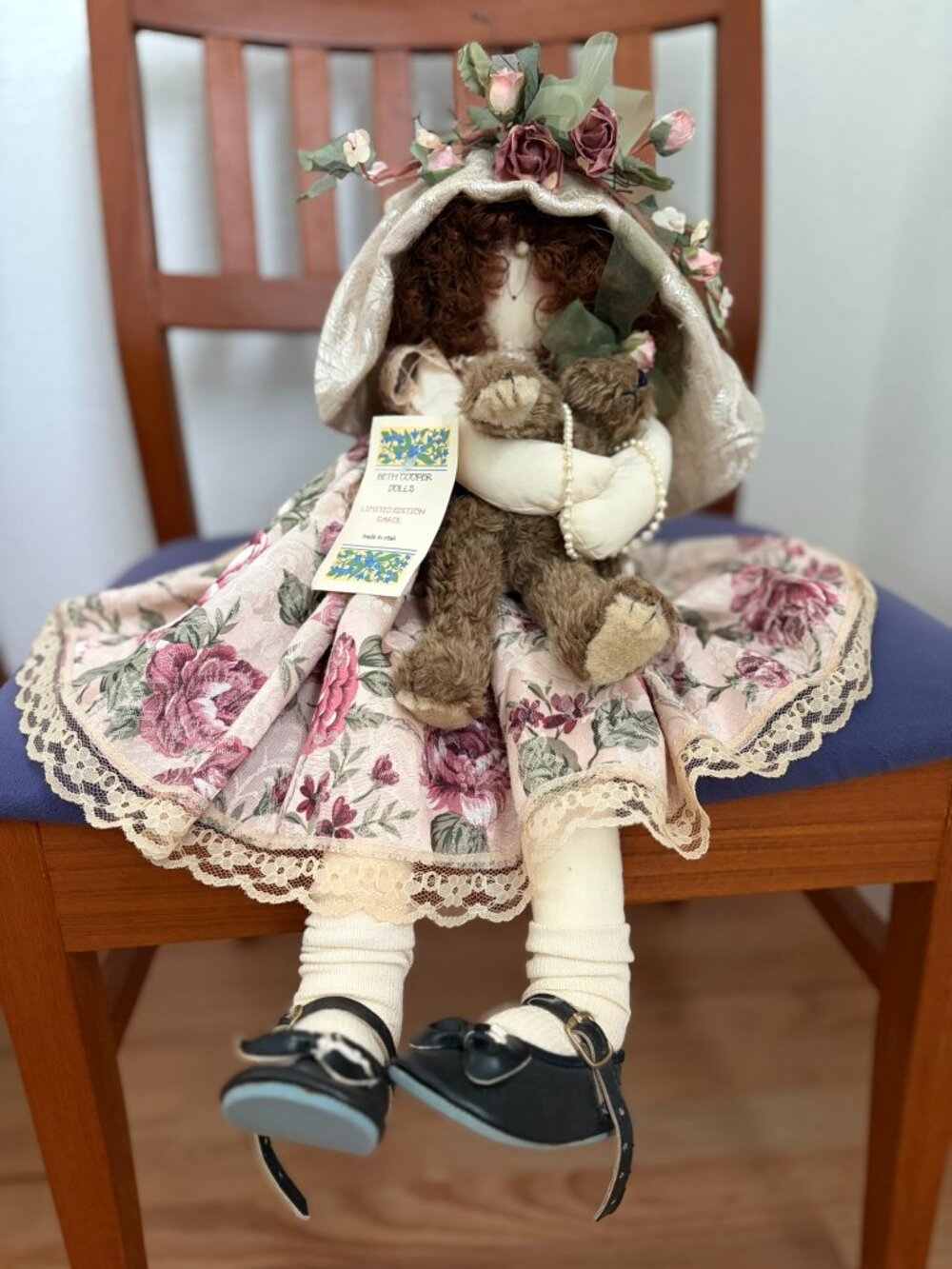 Vintage Collectible Beth Cooper Hand Made Cloth Plush Doll - Carol